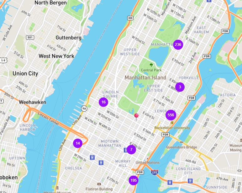 Sensor grouping map from the distributed IoT project